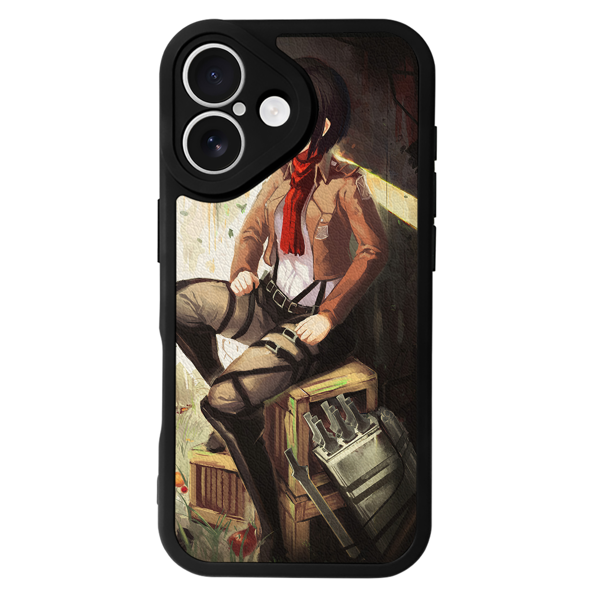 （画像用） 進撃の巨人 Attack on Titan 【iPhone 16シリーズ対応】シリコンスマホケース（レザー調） 材質：シリコン